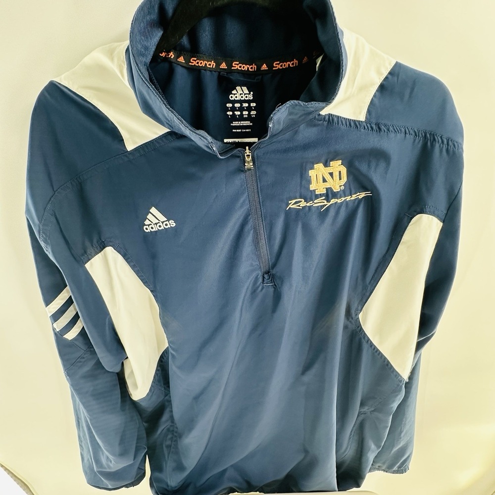 Notre Dame Fighting Irish Jacket Mens Large Adidas Scorch Track Football NCAA